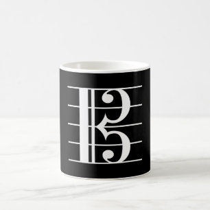 Mug Clé Alto blanc-sur-noir