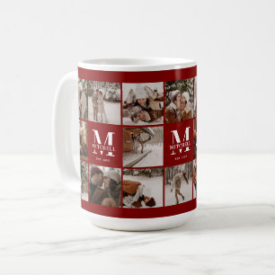 Mug Clé Burgundy Multi Photo Collage Keepsaké