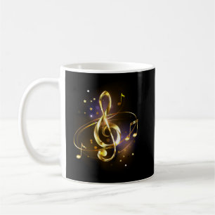 Mug Clé de sol musicale en or