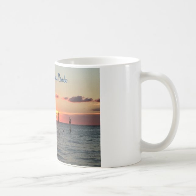 Mug Clearwater Beach, Floride, couché de soleil muet (Droite)