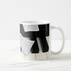 Mug Clés de piano avec la musique