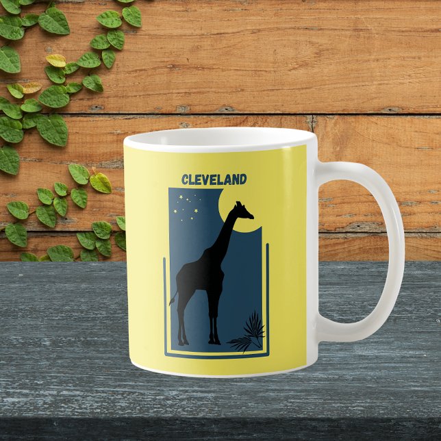 Mug Cleveland Zoo Ohio Vintage Giraffe (Cleveland Ohio Zoo Safari Animal Adventure Giraffe Mug)