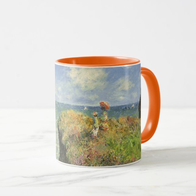 Mug Cliff Walk à Pourville par Claude Monet (Devant droit)