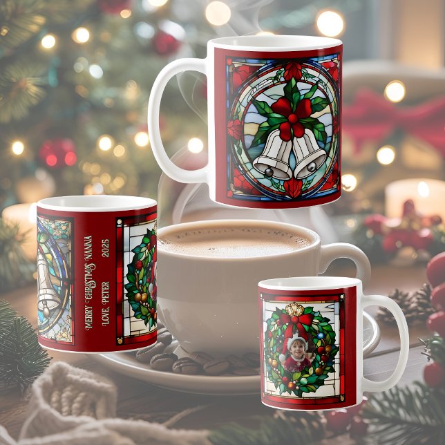 Mug Cloches d'argent Faux Vitrail (Créateur téléchargé)