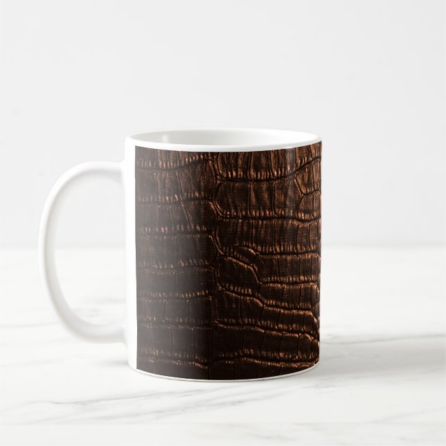 Mug Closeup : crocodile texture cuir. (Gauche)