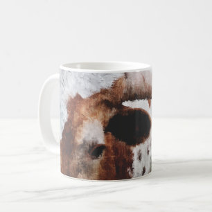 Mug Closeup Impressionniste Peint Longhorn