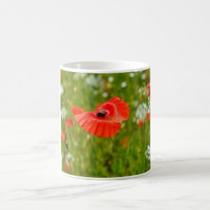 Mug Closeup of poppies