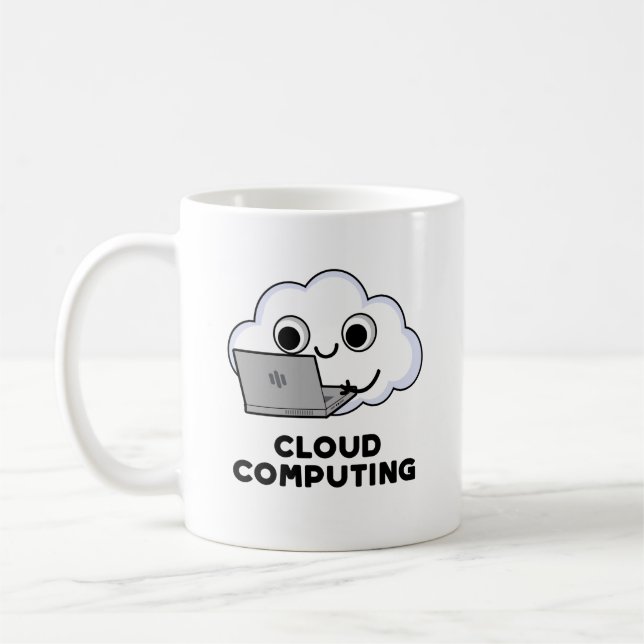 Mug Cloud Computing Funny Ordinateur Météo Pun (Gauche)