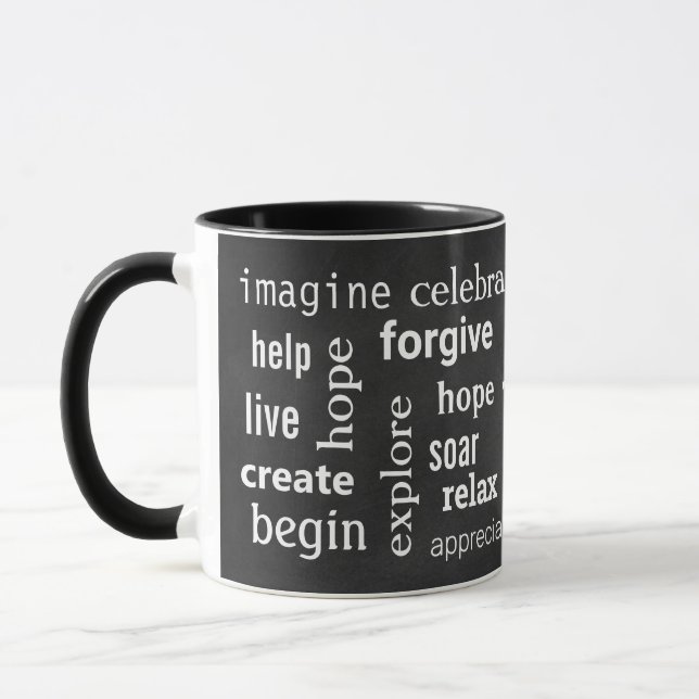 Mug Cloud Word inspiré sur tableau de bord (Gauche)