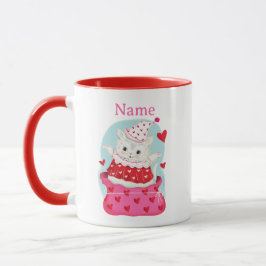 Mug Clown blanc vintage Valentine