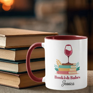 Mug Club de lecture chic moderne Vin personnalisé