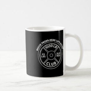 Mug Club de livre de 1000 livres Gym Musculation Levée