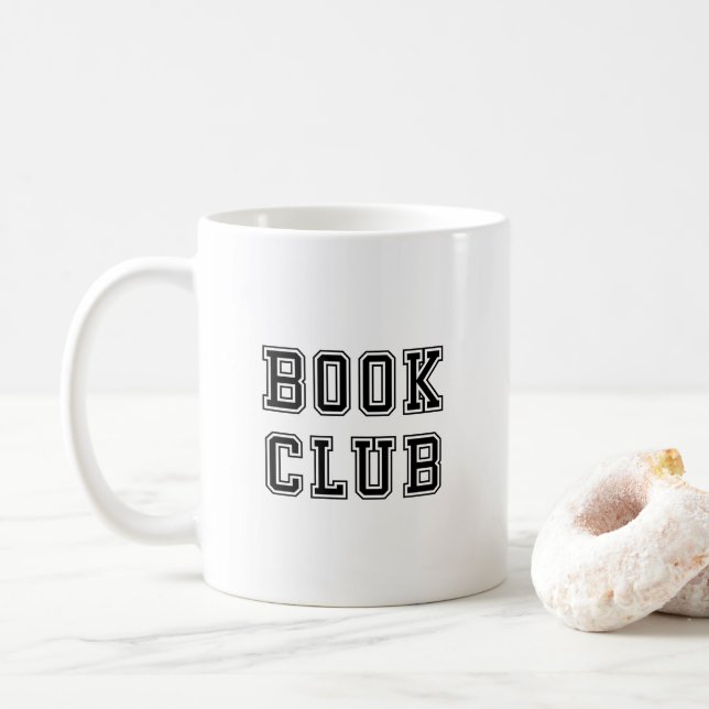 Mug Club de livres de style Varsity (Avec donut)