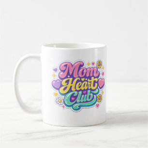 Mug Club du cœur de maman Rétro Groovy Floral 