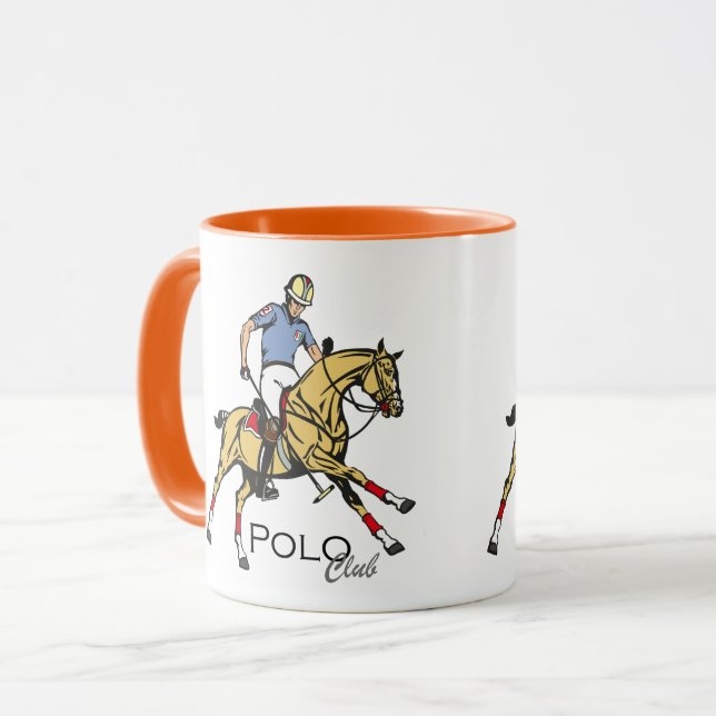 Mug club équestre de polo (Devant gauche)