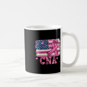 Mug Cna Infirmer American Flag Pink Ribbon Cancer du s