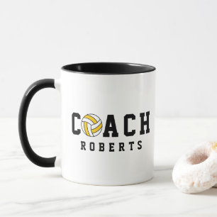 Mug COACH de volley-ball [nom personnalisé]