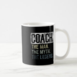 Mug Coach Man Myth Légende Bysketbyll Pe Soccer Footby