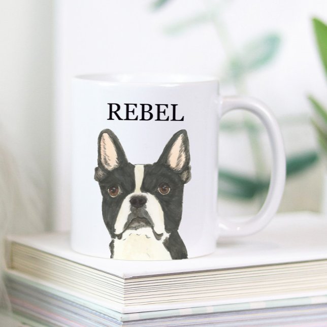 Mug Coaster de boisson de Boston Terrier personnalisé (Créateur téléchargé)
