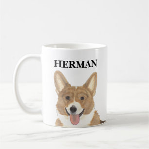 Mug Coaster de boisson de Corgi rouge et blanc personn
