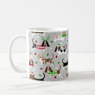 Mug Coccinelle à café Basset de Noël