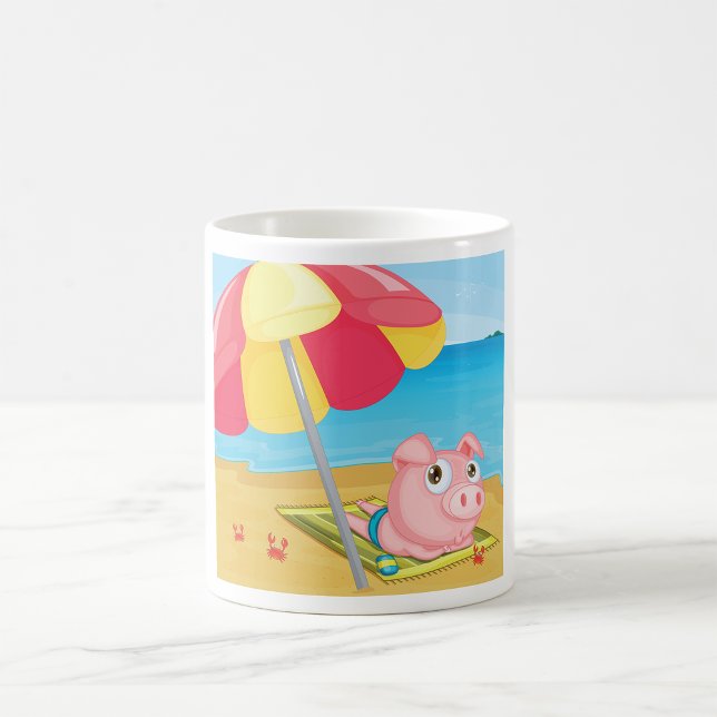 Mug Cochon À La Boule De Plage (Créateur téléchargé)