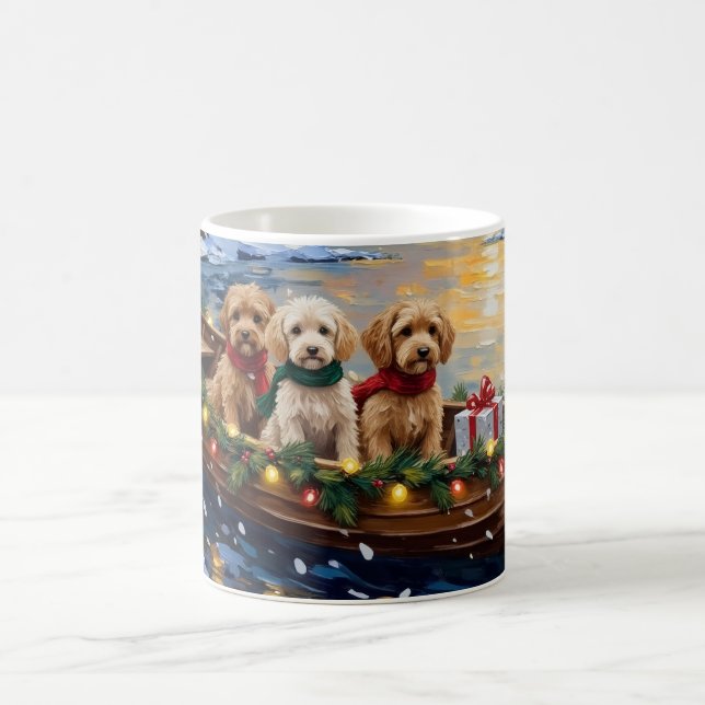 Mug Cockapoo Noël Bateau Fêtes (Centre)