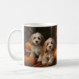 Mug Cockapoo Puppy Citrouille d'automne