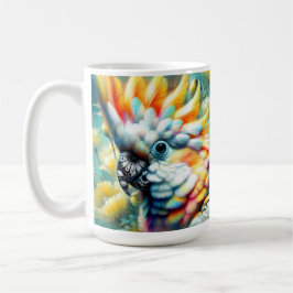 Mug Cockatoo Whimsal Oiseau Pépites jaunes Floral