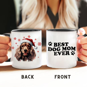 Mug Cocker de Noël Spaniel Chien Personnalisé