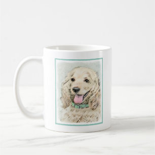Mug Cocker Spaniel Buff Peinture - Art Chien original