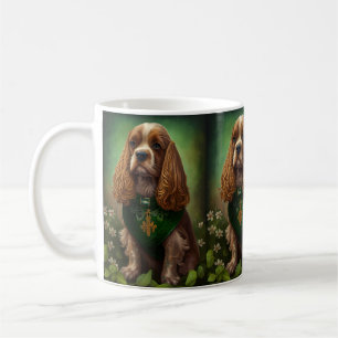 Mug Cocker Spaniel Chien en robe de fête St. Patrick