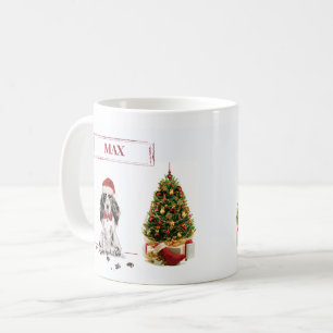 Mug Cocker Spaniel Funny Chien de Noël avec arbre