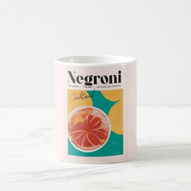 Mug Cocktail Tropical Pink Negroni Retro (Centre)