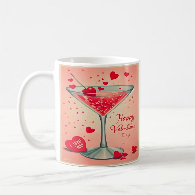Mug Cocktail Valentine Martini du milieu du siècle (Gauche)