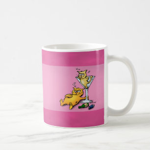 Mug Cocktails & Kittens Illustration de dessin animé r
