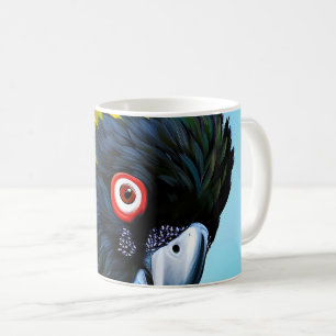 Mug Coco noir avec plumes jaunes