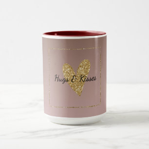 Mug Cocoa Crème Brown Ombre Gold Parties scintillant C