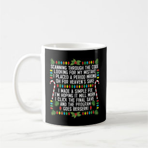 Mug Codage du programmeur informatique Débogage Noël