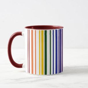Mug Code barre double arc-en-ciel