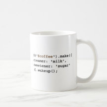 Code blond et doux de café de Javascript