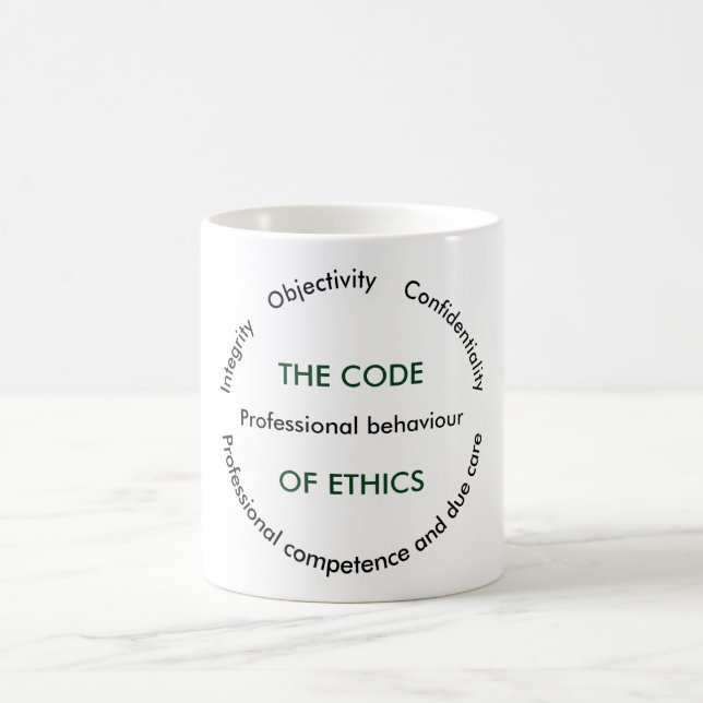 Mug "Code de déontologie - 5 principes fondamentaux " (Centre)