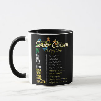 Mug Code de SMS pour les seniors amusant grand-père