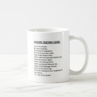 Mug Code de SMS pour personnes âgées