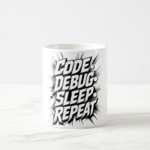 Code Débogage Sommeil Répéter | Programmeur Codage