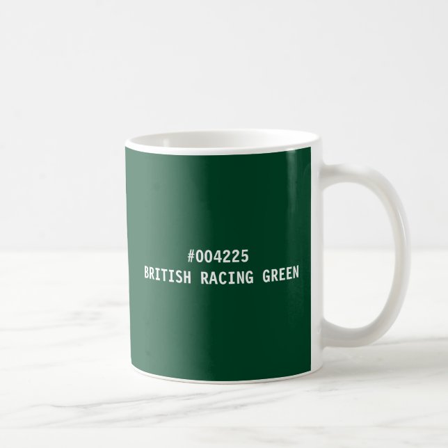 Mug Code Hex Couleur Vert de Course Britannique (Droite)