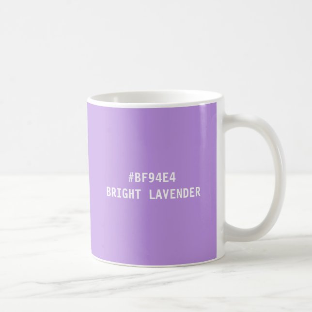 Mug Code Hex de Couleur Lavande Clair (Droite)