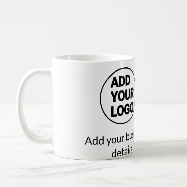 Mug Code QR minimal simple ajouter logo scanner nom du (Gauche)