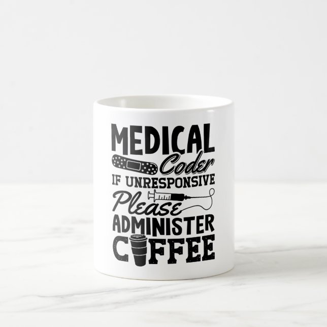 Mug Coder Médicale Café Assistant ICD Coding Cadeau (Centre)