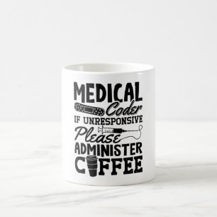 Mug Coder Médicale Coder Café Assistant ICD Coding Cad